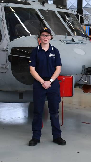READY TO GO: Sikorsky Australia Nowra apprentice Aircraft Maintenance Engineer Tameka Frewen. Image: Supplied
