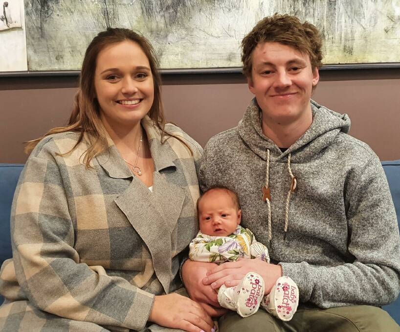 Bomaderry's Corey and Hannah Sinnott with their new daughter, Stella Dianne, who was born at Shoalhaven Hospital on June 10.