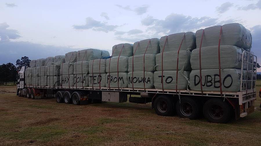 One of the loads of silage made locally that has headed out west to help drought-stricken farmers.