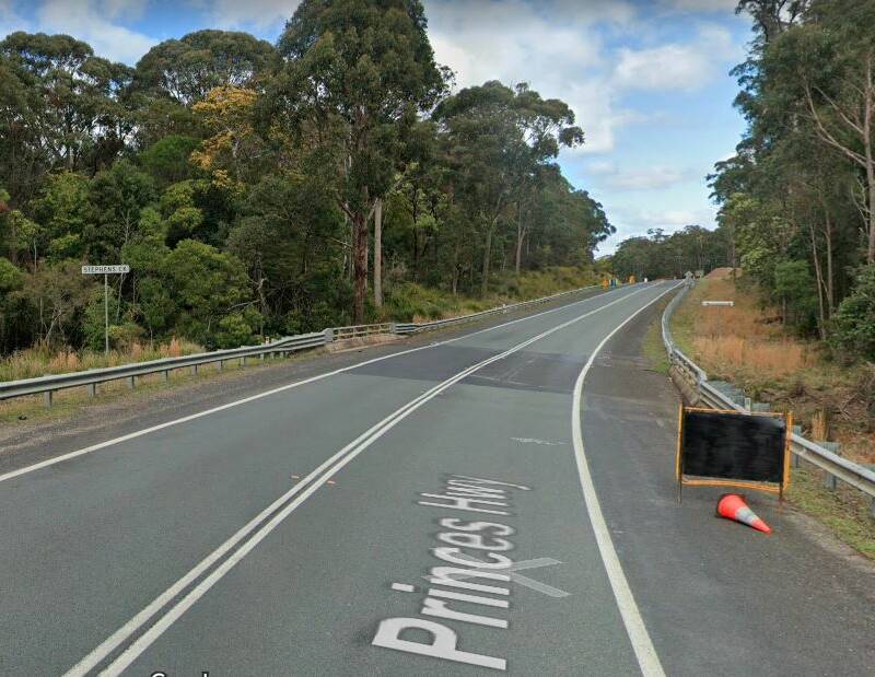FUNDING: Safety upgrade work will be carried out on the Princes Highway south of Termeil between Stephens Creek and Cockwhy Creek. Image Google Maps