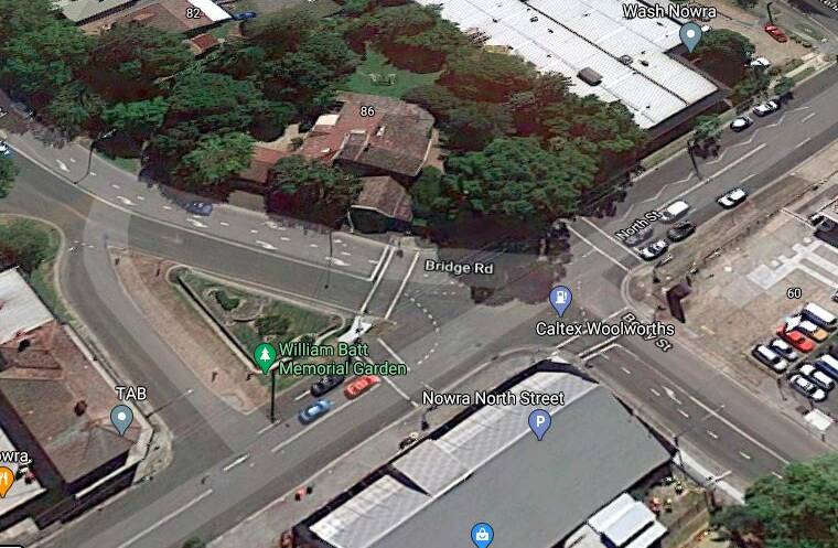 The Corner, Dr Rodway's Cottage located on the intersection of North and Berry streets and Bridge Road, Nowra. Image: Google maps
