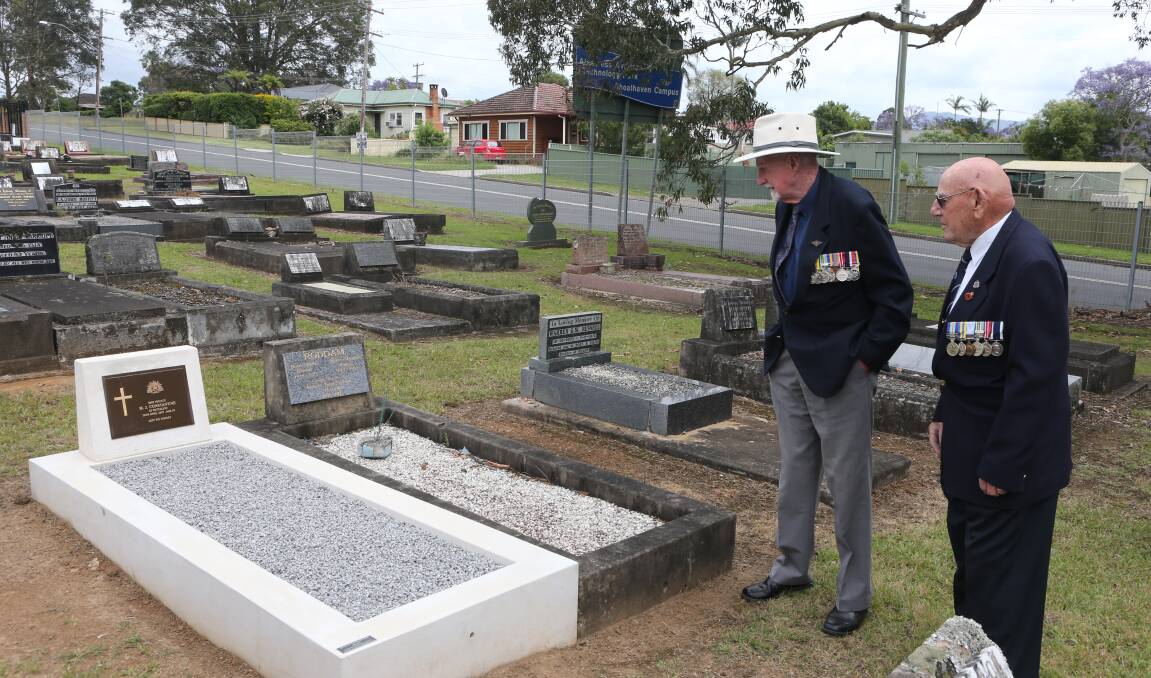 World War I diggers Michael Constantine and Ronald Sherlock graves rededicated in Nowra. Photos: Robert Crawford
