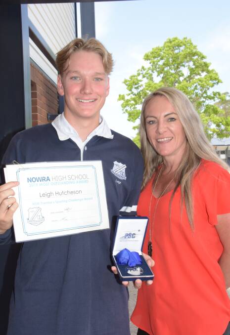 The 2019 NSW Premier's Sporting Challenge Medal winner was Leigh Hutcheson, who was also awarded a Helen Fuller/Mal Mow Award for swimming congratulated by Sian King of Waterways Swim School.

