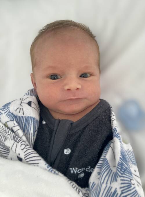 WIDE AWAKE: Kyran Corey Kenneth Barrett was born at Shoalhaven District Hospital on Wednesday, April 14. 