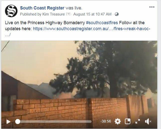 433,000 people watched South Coast Register Bomaderry fire emergency coverage​