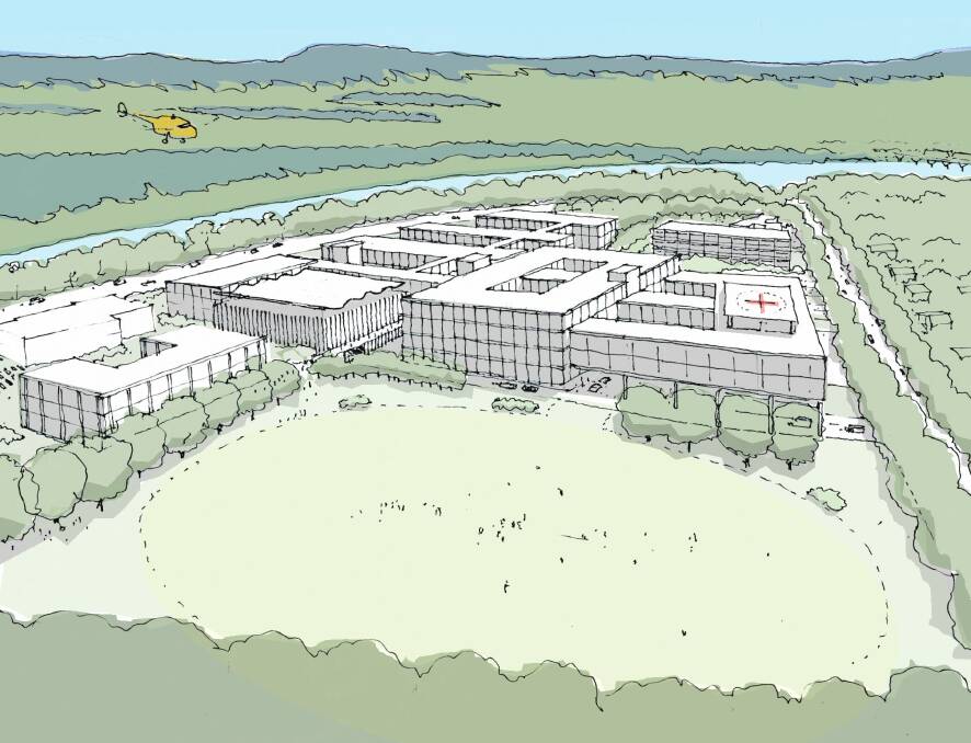 An artist’s impression of what Shoalhaven District Hospital might look like under the proposed master plan.