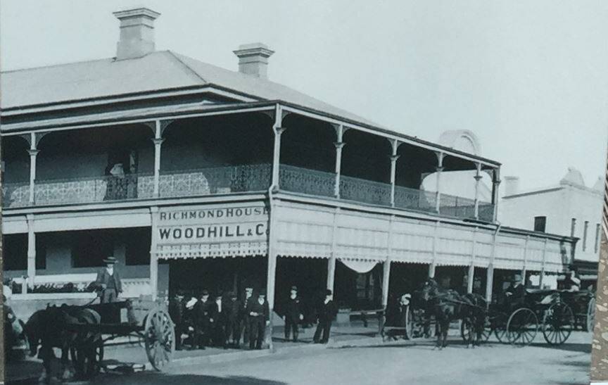 One of the early Nowra scenes on the new Historical Walk Interpretive Signage Project in the Nowra CBD. This the People's Emporium when it was Richmond House the home of Woodhills.