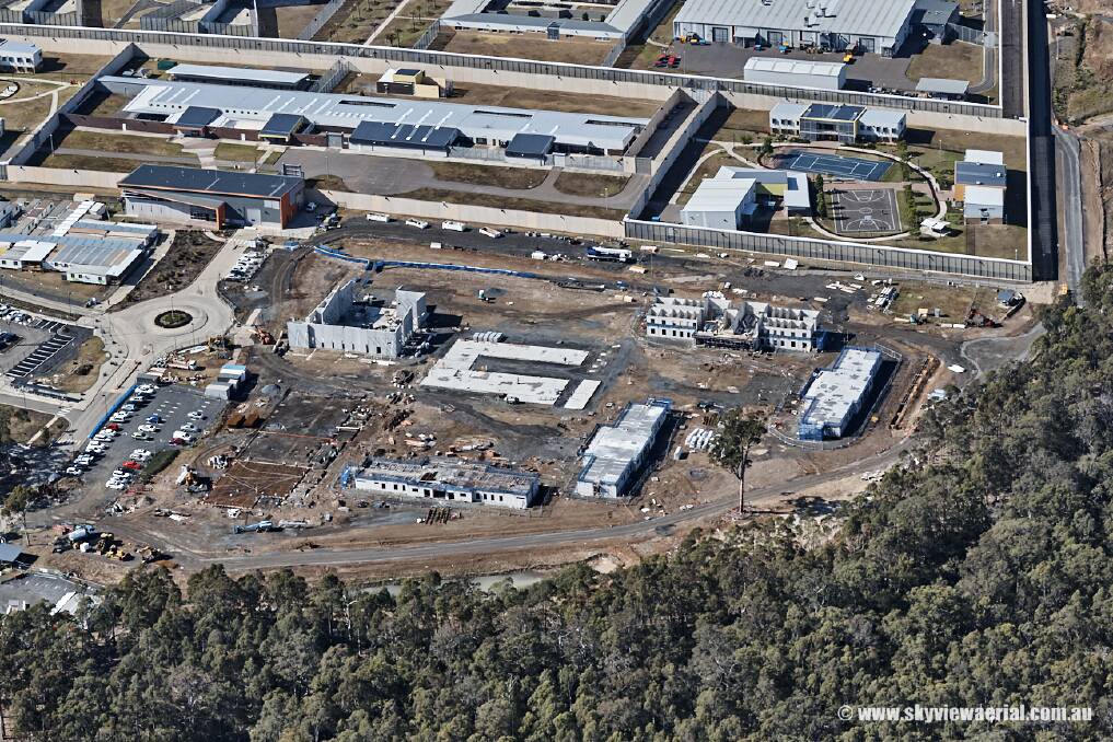 An aerial view of the multi-million dollar expansion of the South Nowra Jail which is underway. Photo: Corrective Services NSW