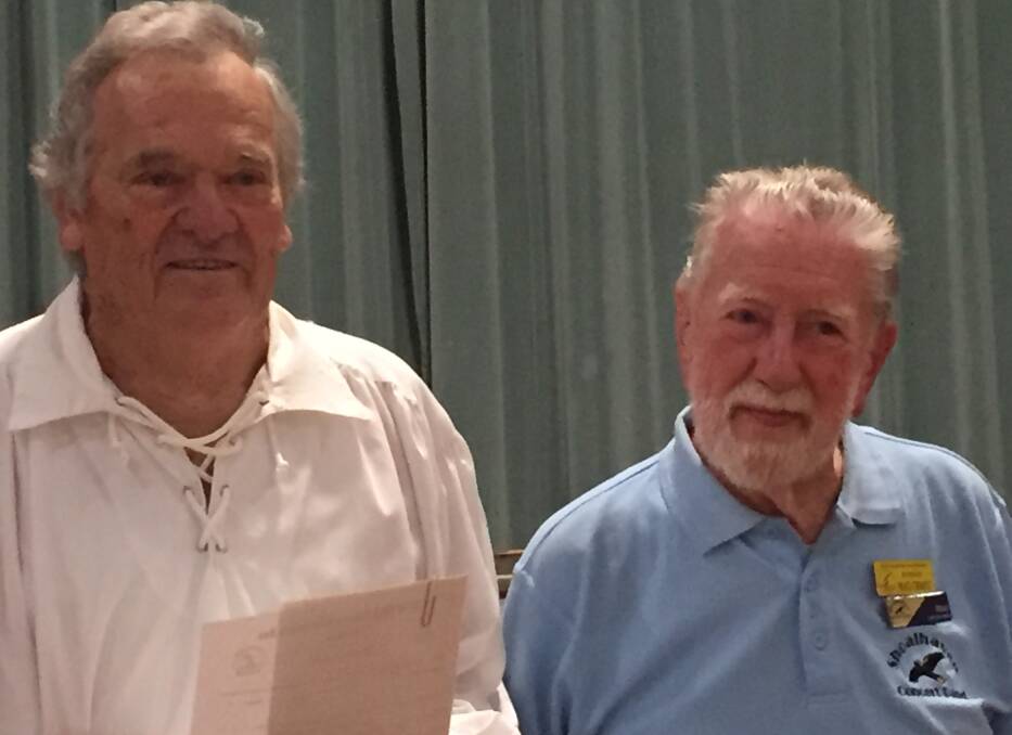 STARS: Peter Thompson (left) and Max Croot, at 85 and 90 years of age respectively, combined to win the instrumental duo section of last year's Shoalhaven Eisteddfod.