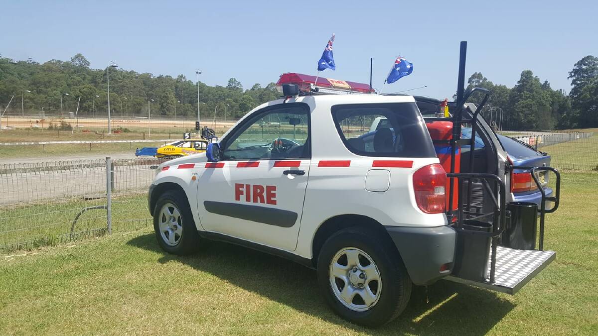 The Nowra Speedway's new Rav4 fire safety truck. Image: Facebook
