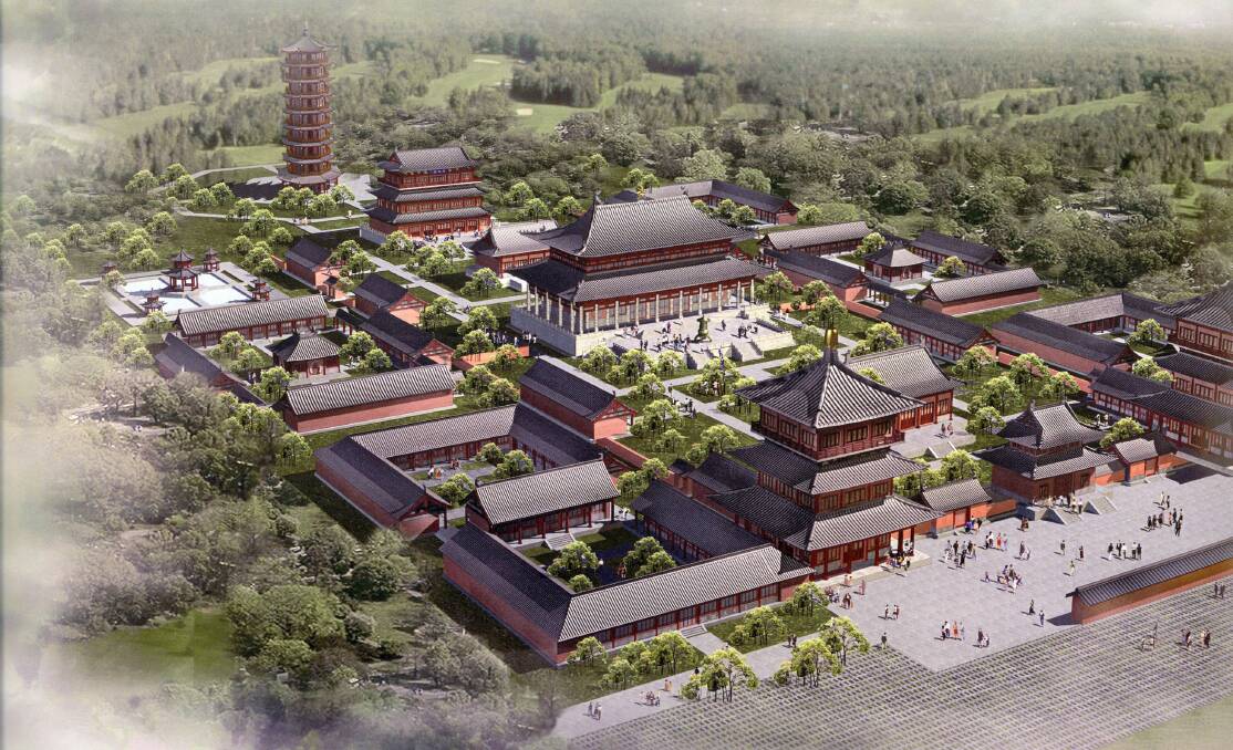 A 2013 artist's impressions of what the original Shaolin Temple and Tourist Development at Falls Creek might have looked like.