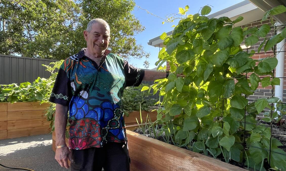 GREEN THUMB: Resident John Carney has proven a real green thumb and has a wonderful community vegetable garden up and running.