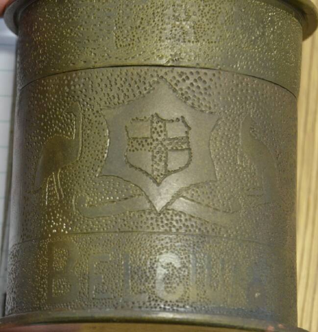 Some precious family trench art from World War I belonging to Private William Smith.
