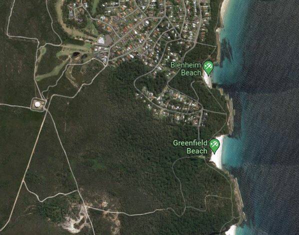 POPULAR: Greenfield Beach and picnic area is located in the Jervis Bay National Park just south of the Vincentia township. Image: Google Maps