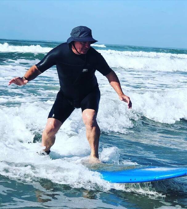NICE STYLE: Rick Meehan says he's noticed a great change in his well being after taking part in the Veteran Surf Project.