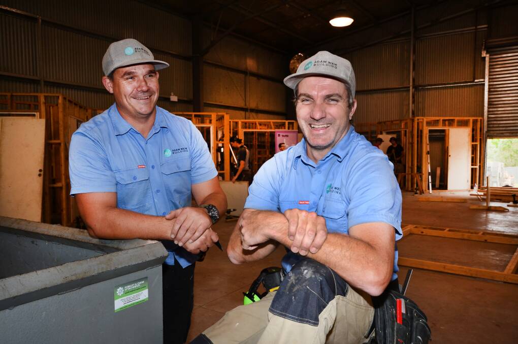  UPSKILL: Matt Ring and Brad Carey are training at TAFE NSW Nowra to add building skills to their medical careers.