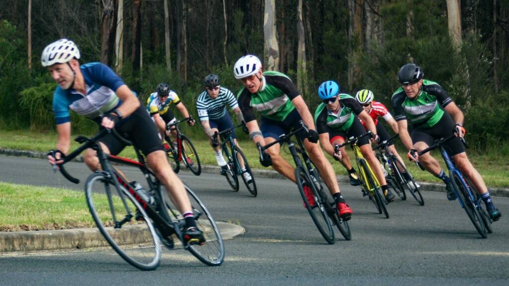 LEAD: Tony Patton leads the Nowra Velo Club's Division One event.