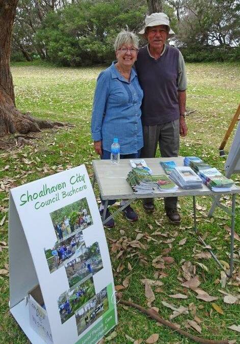 Co-ordinator of Vincentia Bushcare Barbara Liddle with Norm Webb at the Vincentia Matters' Community Day in Vincentia.