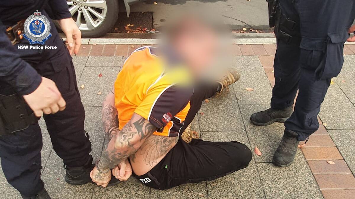 ARREST: One of four men arrested during police raids in the Bay and Basin area on Wednesday, Photo: NSW Police