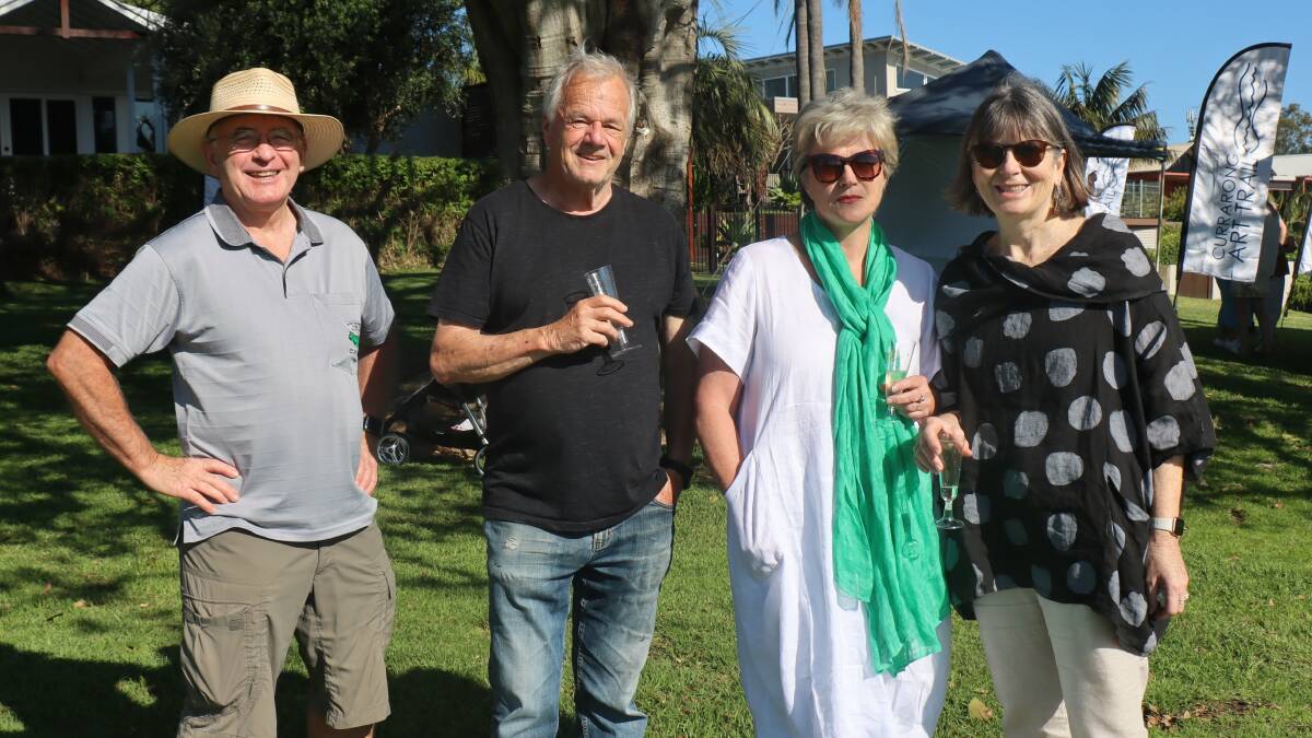 EXCITING: Gerald Buckley (Studio 6), Alan Moir and Diana Perkins (Studio 1) and Wendy Buckley (Studio 6) can't wait to welcome visitors to the inaugural Currarong Art Trail event this Saturday. Gerald is a glass worker, a skill he began in the 1980s, while Wendy is a textile artist with busy hands who is always looking for new projects to inspire her creative juices. Alan has been an editorial cartoonist for the Sydney Morning Herald for over 30 years. During that time, hes won several national awards including two prestigious Walkleys, and five Cartoonist of the year Awards. Diana is a fibre artist who is inspired by the colours and textures of the banksia heathland flora on the stunning Beecroft Peninsula.