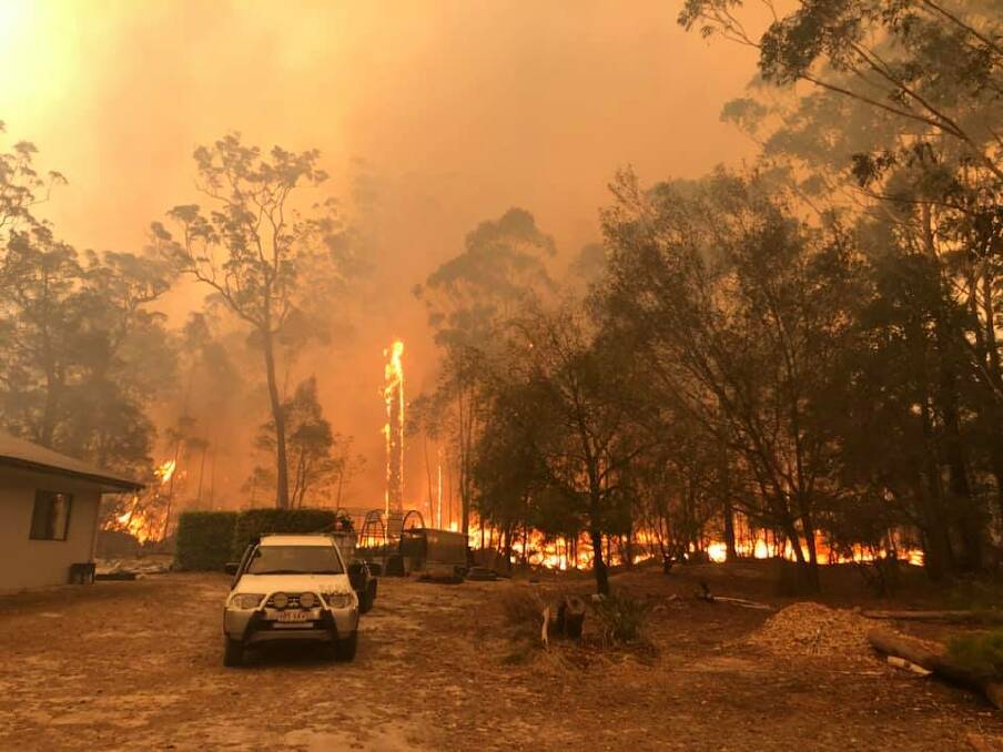 Members of Strike Team Zulu, made up of Fire and Rescue NSW personnel from the Southern Region at the northern NSW fires. Images: Facebook 