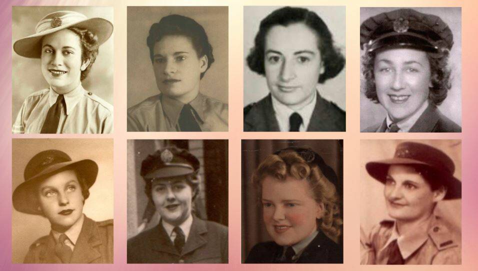 SERVICE: Some of the Shoalhaven women who served during World War II (clockwise from top left) Ruth Hills, Ruth Walker, Peggy Kavanagh, Patricia Walsh, Maisie Kvarnstrom, Elsie McLachlan, Joan Packham and Joyce Duncan.