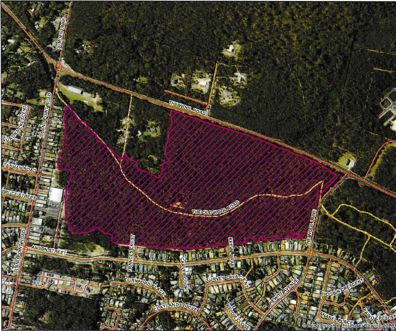 BURN AREA: Proposed hazard reduction area at St Georges Basin.