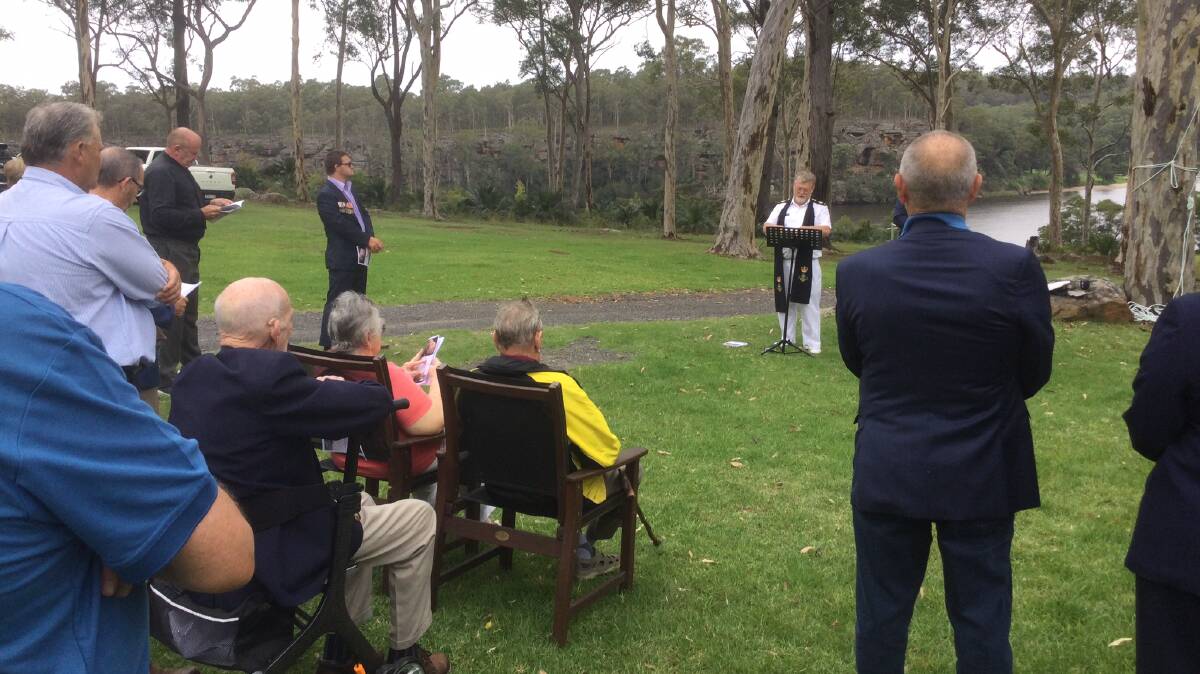 WE WILL REMEMBER THEM: Keith Payne VC Veterans Benefit Group members gather to remember those who perished in the HMAS Voyager disaster.