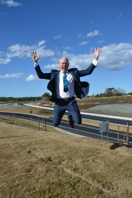JUMPIN' JACK FLASH: Flash back July 2017 -  Kiama MP Gareth Ward couldn't hide his enthusiasm at the official opening of the $580 million Berry Bypass by Premier Gladys Berejiklian.