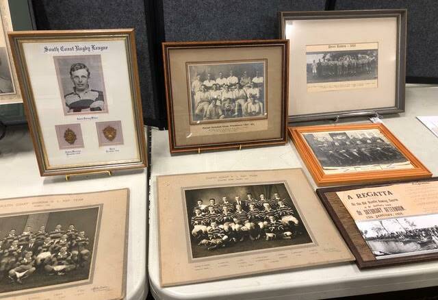 Some of the memorabilia on display at the reunion.
