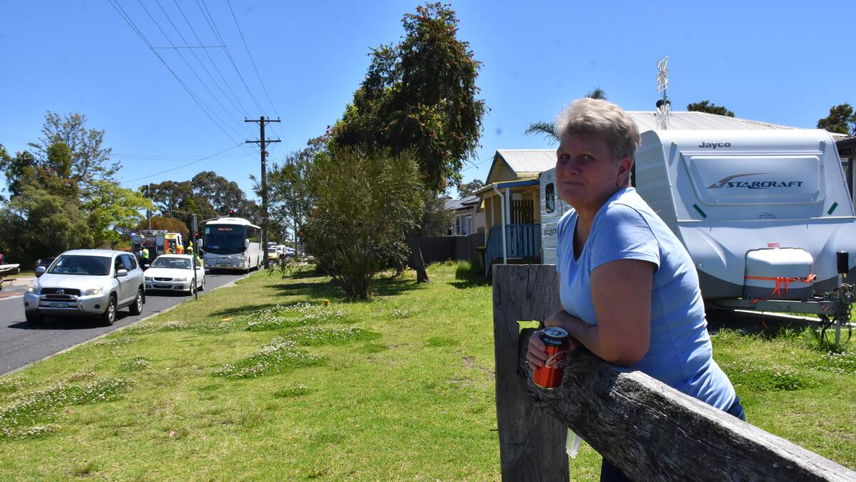 DRIVE SENSIBLY: Long-time Illaroo Road resident Christina Southwell has called on motorists to slow down. 
