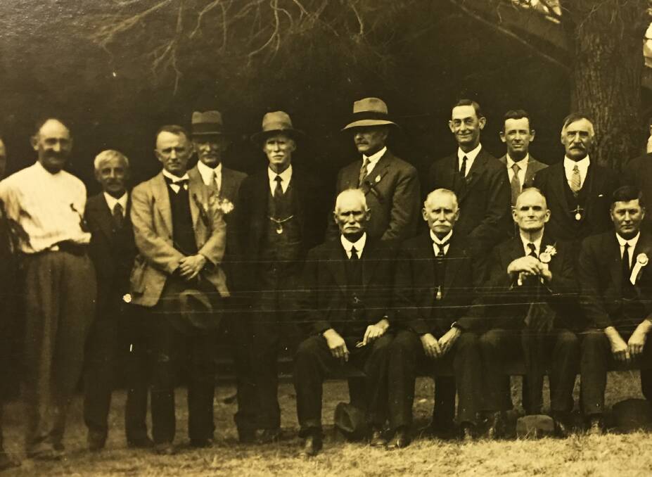 GATHERING: Another closer portion of the historic photo.