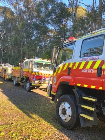 RESPONSE:: Rural Fire Service crews from Cambewarra, West Nowra, Greenwell Point and Shoalhaven Heads were called to the structure fire in Emerys Road, Tapitallee around 7am on Tuesday. Photos: Brad Wills