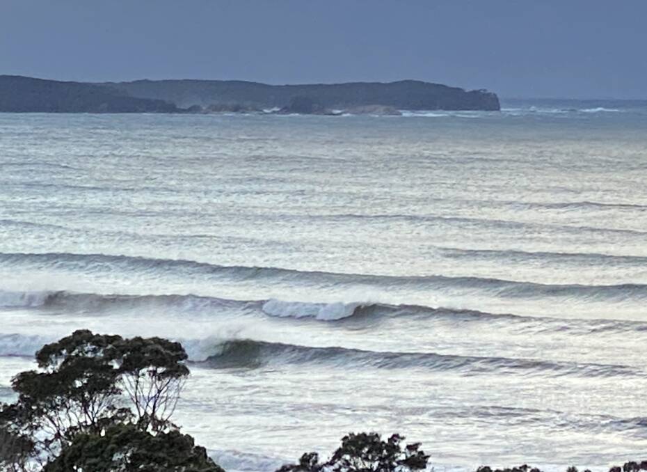 WARNING: Big surf is expected right down the South Coast over the next day or so, including Surf Beach at Batemans Bay. Photo: John Hanscombe