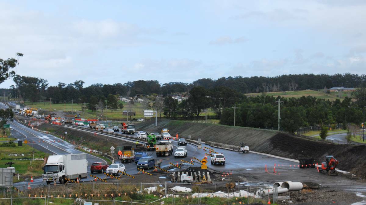 Construcrtion work on the Berry bypass at south Berry where residfents have raiosed noise concerns.
