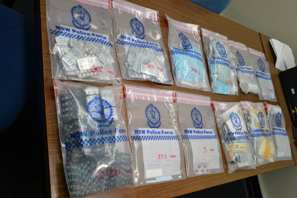 DRUGS: The prescription drug haul from Cameron Johnson's arrest.
