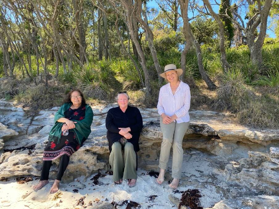 ANNIVERSARY: Minister for the Environment Sussan Ley with Julia Freeman and Annette Brown during her visit to Booderee National Park.