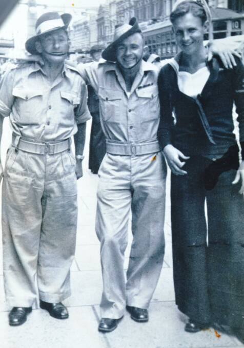 A young Rusty Marquis (far right) with a couple of mates who he served with at the Woomera Rocket Range.