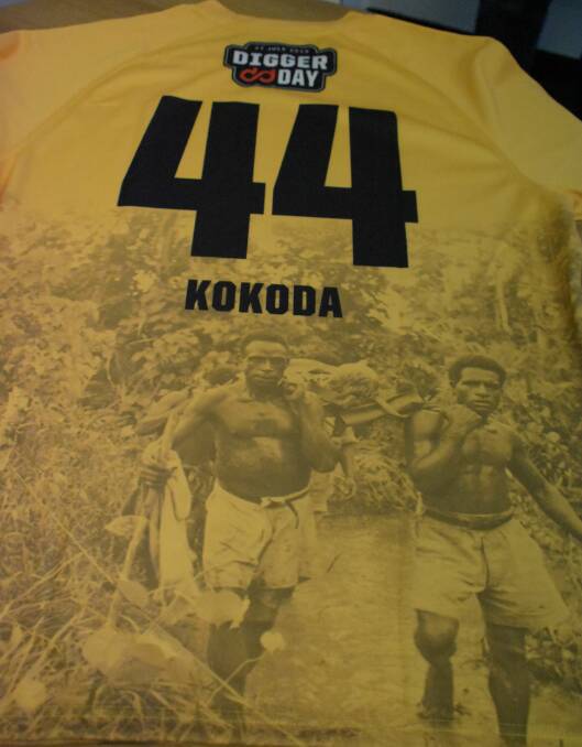 This year's Digger Day jersey paying homage to World War II and in particular Kokoda, honouring the Fuzzy Wuzzy Angels.