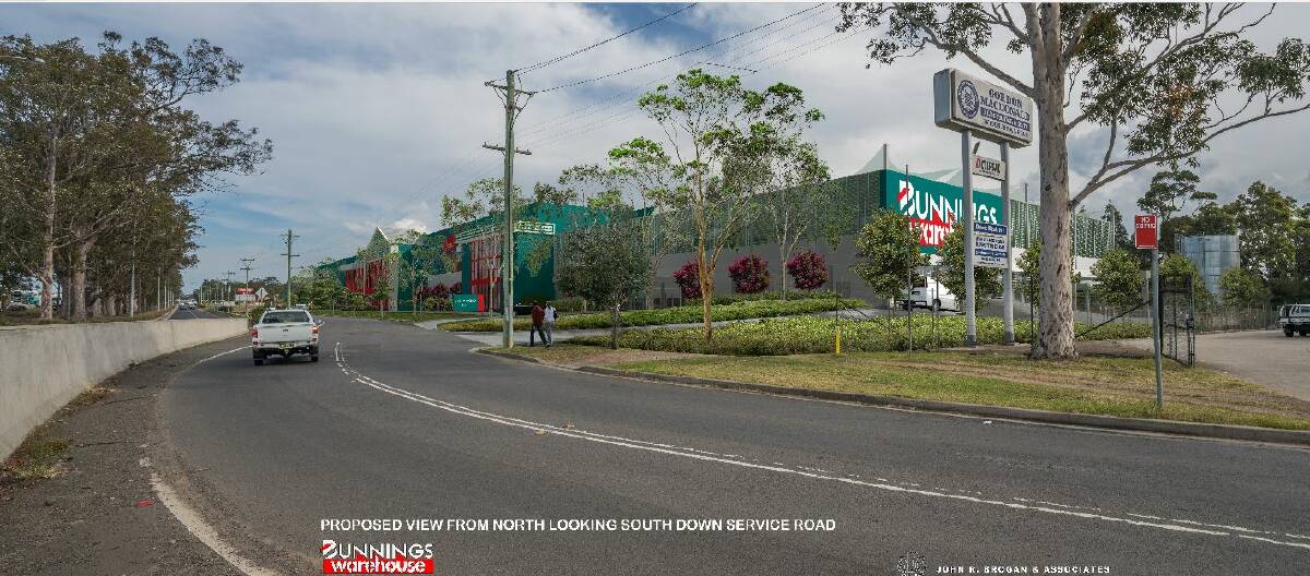 An artists' impression of what the new $27.8m Bunnings Complex at South Nowra would look like. Image JR Brogan and Associates 