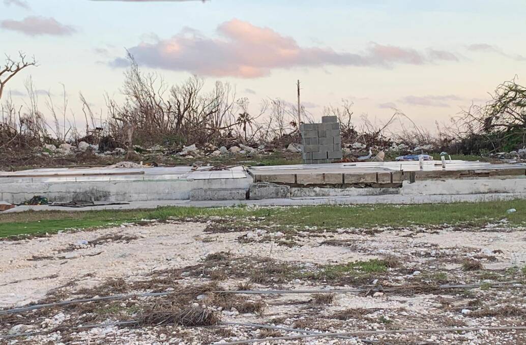 Some of the damage at Freeport on the main island of Grand Bahama after Hurricane Dorian. This used to be a house. Image Susan Buzzi (nee Hickey).