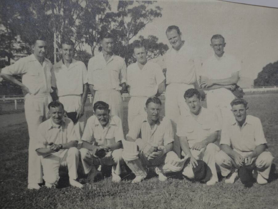 TEAMMATES: Dig Aldous (far right front row) with Nowra first grade teammates, believed to be 1953-54. The team included Keith Winter and Aub Godsell (third and fourth from left back row). Front row: George Bedell, Terry Burgess, Alan Davis and Miles Donnelly 