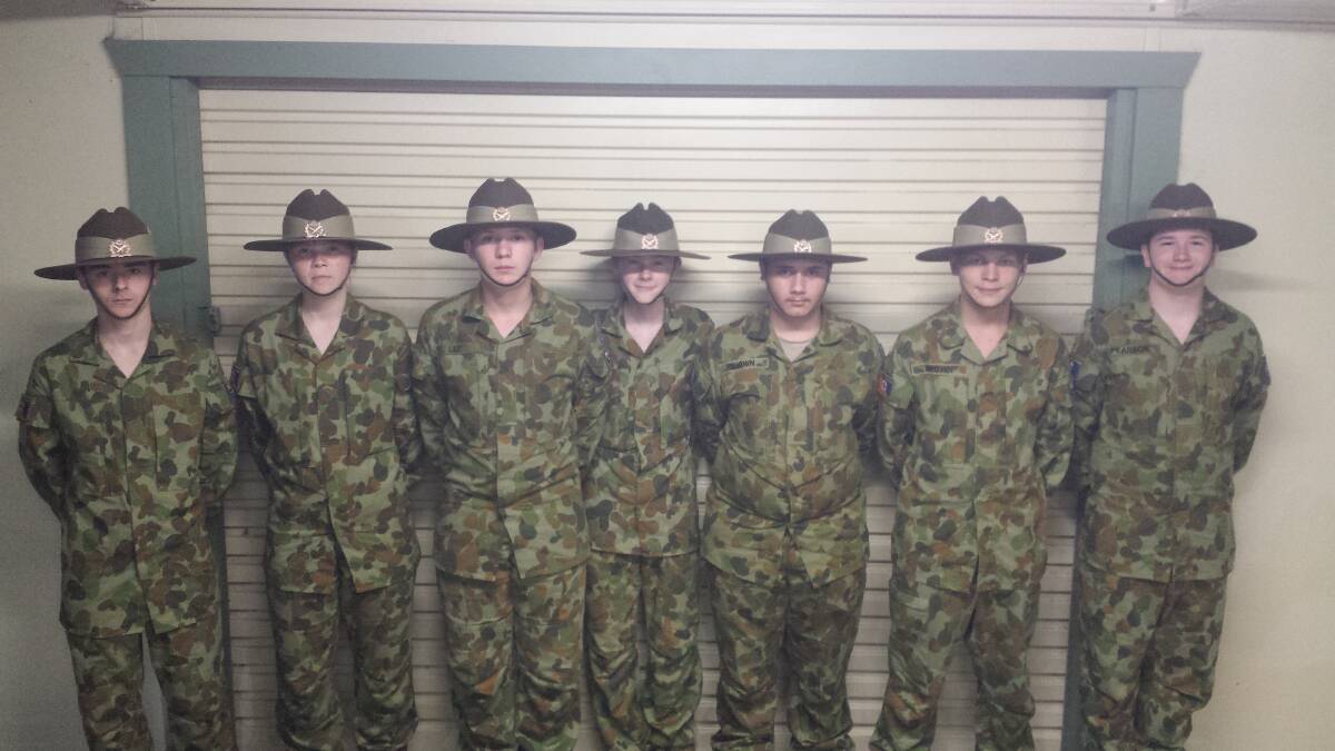 READY TO GO: Foundation members of the 238 Army Cadet Unit (ACU) Shoalhaven. The unit has moved into new digs at HMAS Albatross.