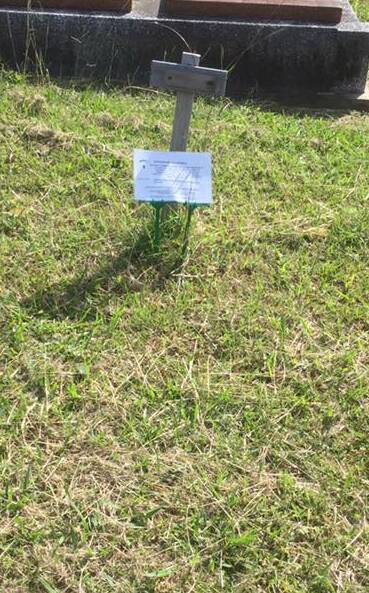 The until now unmarked grave of World War I veteran Percival Hume Smith.