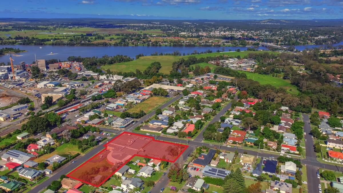 TOP LOCATION: The Bomaderry RSL site (in red) is ideally located close to Bomaderry's main street and the Bomaderry Railway Station. Image: Supplied