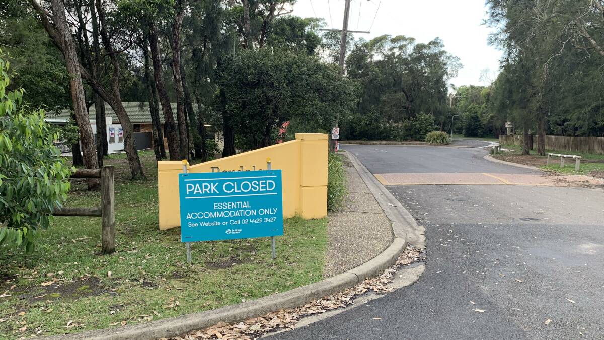 NO ENTRY: The Bendalong Holiday Haven tourist parks, like all Shoalhaven City Council parks is closed.