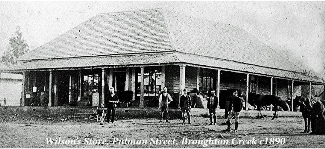 Wilson's Store circa 1890, viewed from the north east - showing the original shopfront window at right of centre.
