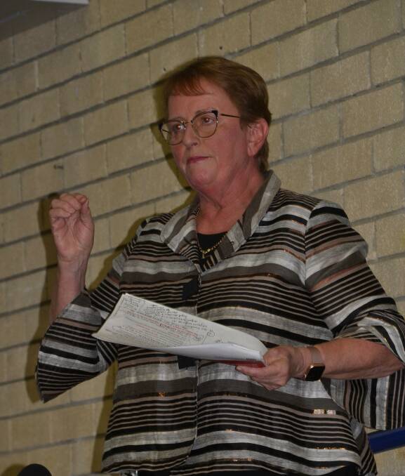 Illawarra Shoalhaven Local Health District CEO Margot Mains at Wednesday night's meeting.. 