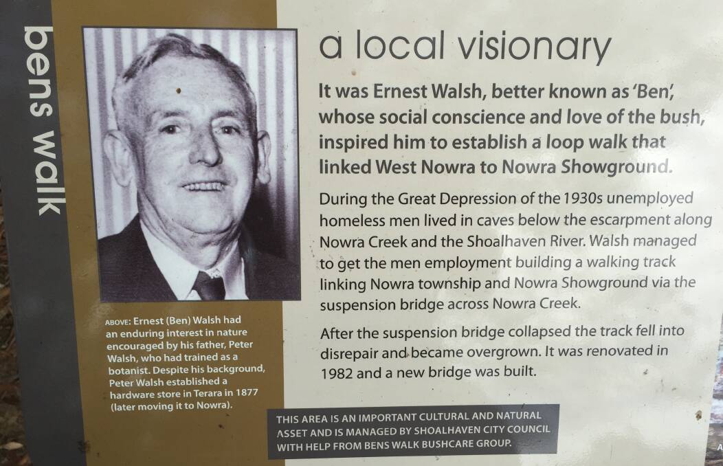 Nowra businessman Ernest "Ben" Walsh who established Ben's walk.
