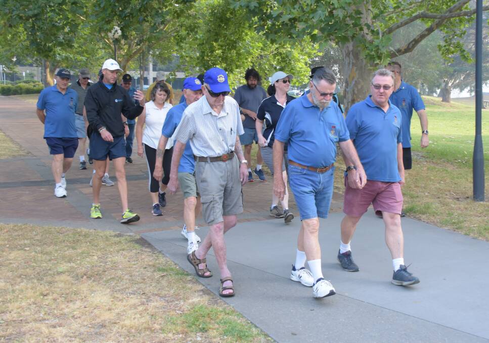 Veterans head out on the inaugural Operation Walk to Talk in Nowra. Photo: Courtney Ward